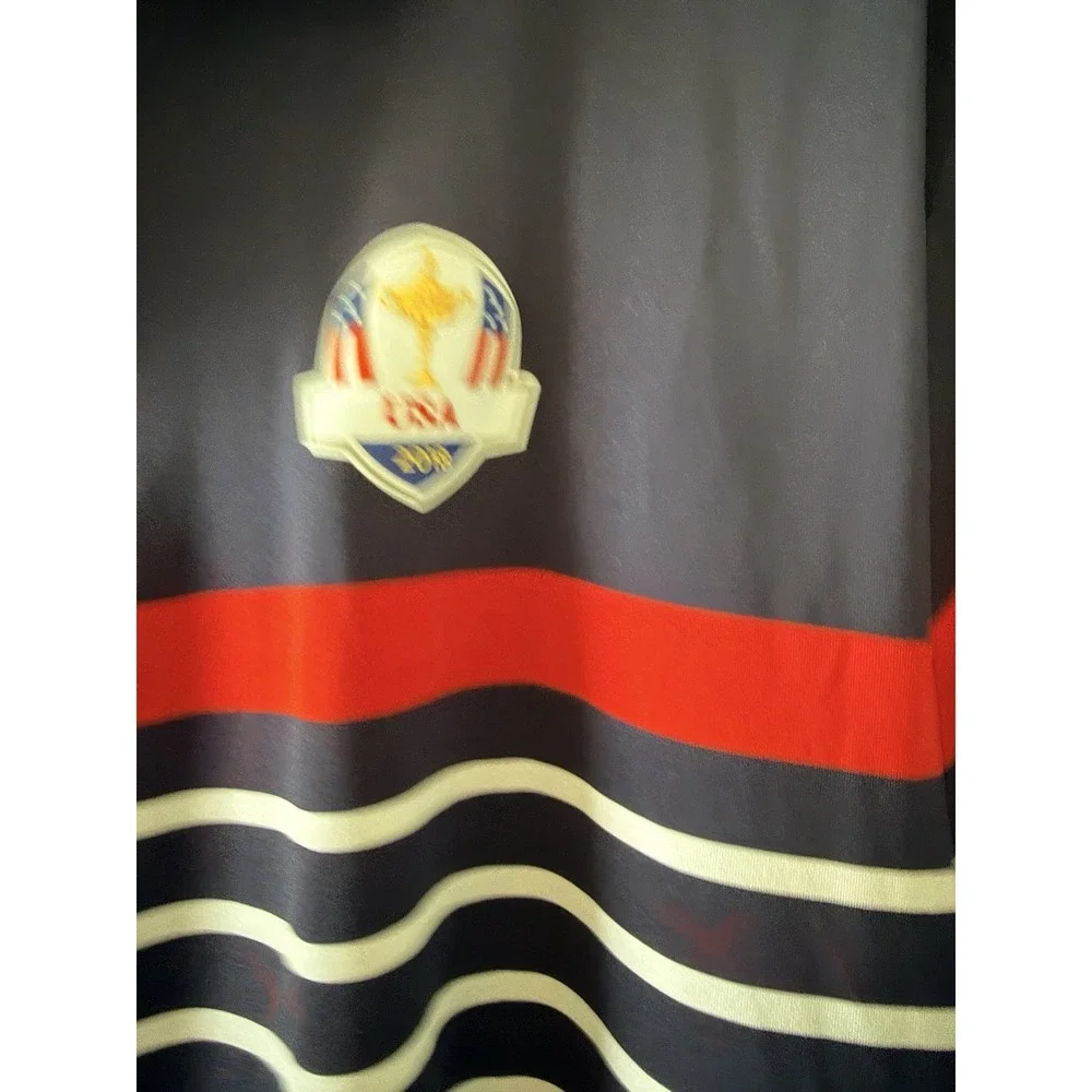 RLX Ralph Lauren 2018 Ryder Cup USA Golf Polo Shirt Mens Size Large L Blue